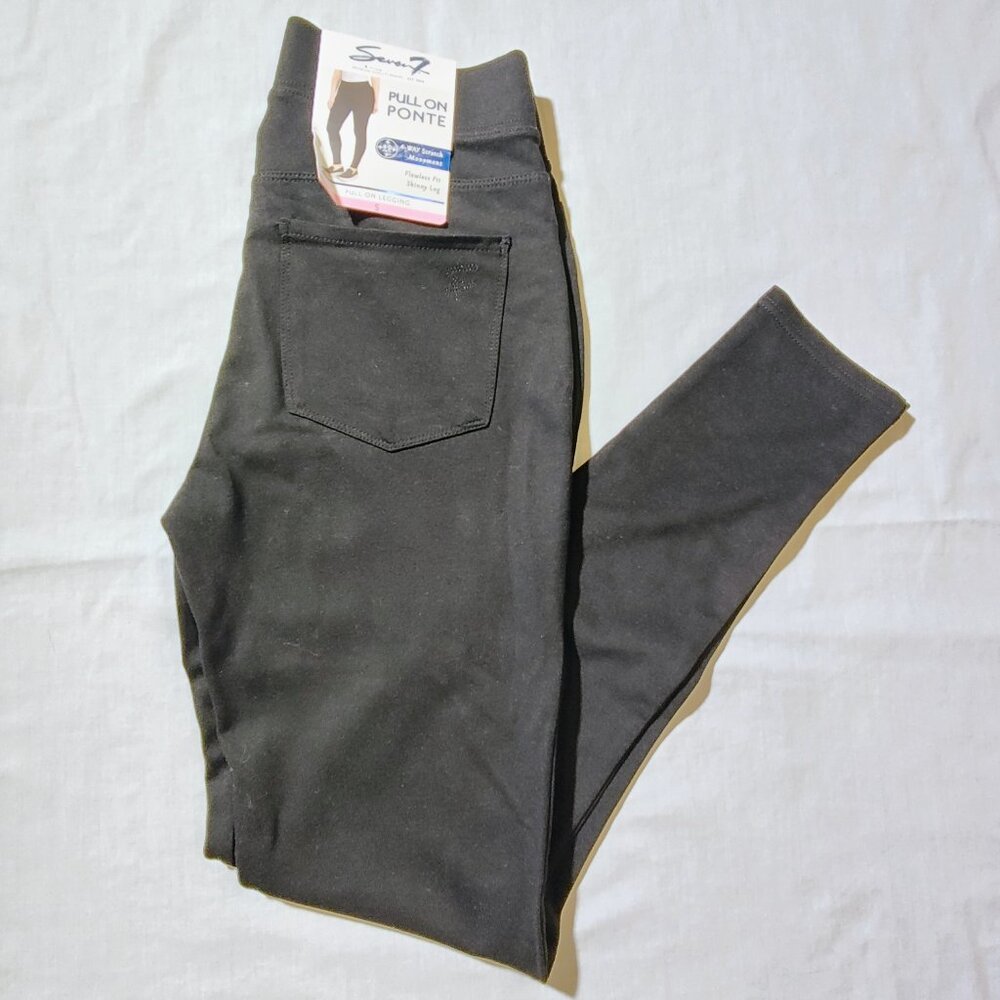 Seven7‎ Pull‑On Ponte Pants Women's Small Black
